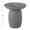 ΤΡΑΠΕΖΙ ΒΟΗΘΗΤΙΚΟ ΣΤΡΟΓΓΥΛΟ HIKARI HM6593.01 ΓΚΡΙ FIBER CEMENT Φ46x48Υεκ.