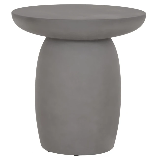 ΤΡΑΠΕΖΙ ΒΟΗΘΗΤΙΚΟ ΣΤΡΟΓΓΥΛΟ HIKARI HM6593.01 ΓΚΡΙ FIBER CEMENT Φ46x48Υεκ.