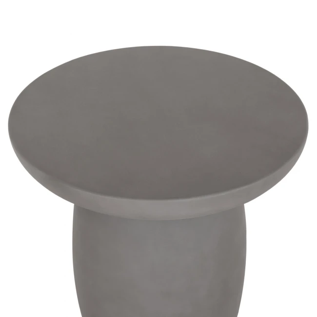 ΤΡΑΠΕΖΙ ΒΟΗΘΗΤΙΚΟ ΣΤΡΟΓΓΥΛΟ HIKARI HM6593.01 ΓΚΡΙ FIBER CEMENT Φ46x48Υεκ.