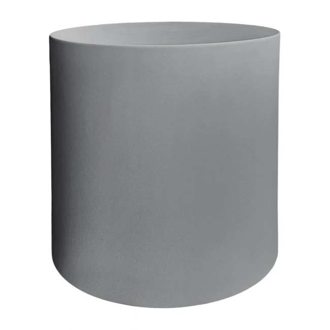 ΤΡΑΠΕΖΙ ΒΟΗΘΗΤΙΚΟ ΣΤΡΟΓΓΥΛΟ KYOKO HM6592.01 ΓΚΡΙ FIBER CEMENT Φ40x43Υεκ.