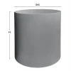 ΤΡΑΠΕΖΙ ΒΟΗΘΗΤΙΚΟ ΣΤΡΟΓΓΥΛΟ KYOKO HM6592.01 ΓΚΡΙ FIBER CEMENT Φ40x43Υεκ.