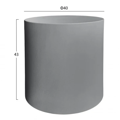 ΤΡΑΠΕΖΙ ΒΟΗΘΗΤΙΚΟ ΣΤΡΟΓΓΥΛΟ KYOKO HM6592.01 ΓΚΡΙ FIBER CEMENT Φ40x43Υεκ.