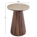 ΤΡΑΠΕΖΙ ΒΟΗΘΗΤΙΚΟ WALDEN HM18438 ΚΕΡΑΜΙΚΟ TOP ΟΨΗ ΤΡΑΒΕΡΤΙΝΑΣ-MDF ΚΑΡΥΔΙ Φ45x56Υεκ.