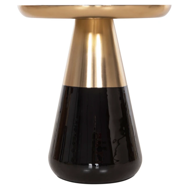 ΤΡΑΠΕΖΙA ΣΑΛΟΝΙΟΥ 2ΤΜΧ OLUF HM9922 ΜΕΤΑΛΛΟ ΕΜΑΓΙΕ-GLOSSY ΜΑΥΡΟ-ΜΑΤ ΧΡΥΣΟ Φ50 & Φ41 εκ.