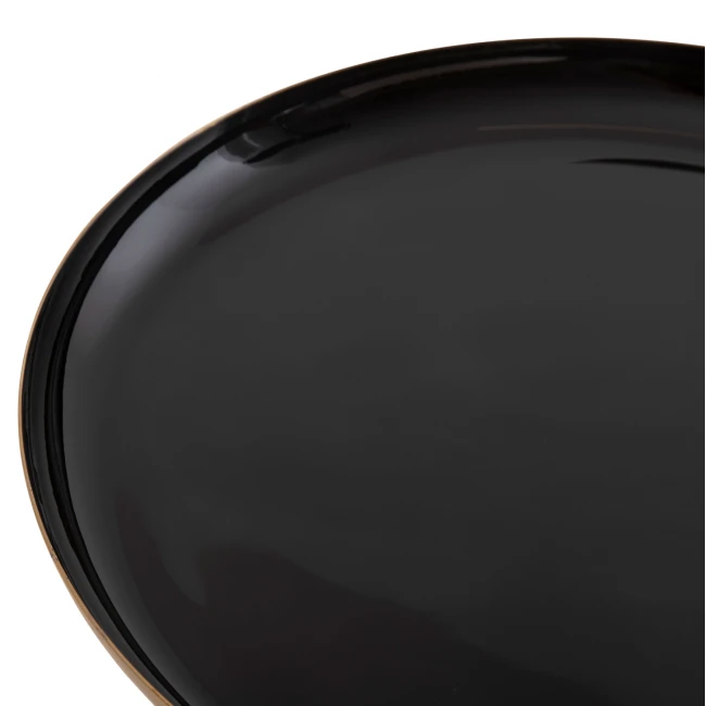 ΤΡΑΠΕΖΙA ΣΑΛΟΝΙΟΥ 2ΤΜΧ OLUF HM9922 ΜΕΤΑΛΛΟ ΕΜΑΓΙΕ-GLOSSY ΜΑΥΡΟ-ΜΑΤ ΧΡΥΣΟ Φ50 & Φ41 εκ.