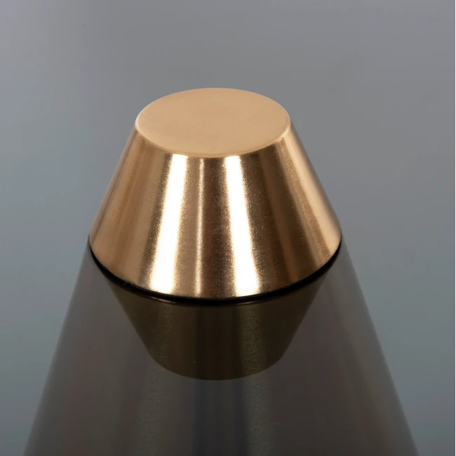 ΤΡΑΠΕΖΙA ΣΑΛΟΝΙΟΥ 2ΤΜΧ REBEN HM9919 ΜΕΤΑΛΛΟ ΧΡΥΣΟ-ΦΙΜΕ ΜΑΥΡΟ ΓΥΑΛΙ Φ80 & Φ60 εκ.