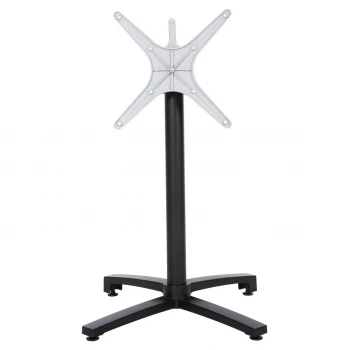 ΒΑΣΗ ΑΛΟΥΜΙΝΙΟΥ ΠΤΥΣΣΟΜΕΝΗ HM459.01 ΜΑΥΡΟ ΜΑΤ 69Χ69Χ73Υεκ. ΜΕ ΣΤΑΥΡΟ 48Χ48εκ.