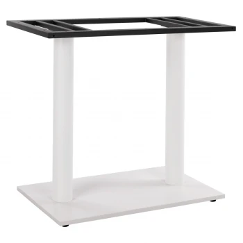 ΒΑΣΗ ΜΕΤΑΛΛΙΚΗ ΔΙΠΛΗ ΛΕΥΚΗ ΜΑΤ 80Χ40Χ72Υεκ. ΜΕ ΡΕΓΟΥΛΑΤΟΡΟΥΣ HM435.12