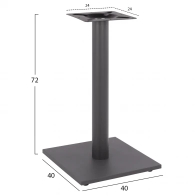 ΒΑΣΗ ΜΕΤΑΛΛΙΚΗ ΓΚΡΙ 40X40X72Υεκ. ΜΕ ΡΕΓΟΥΛΑΤΟΡΟΥΣ HM421.20