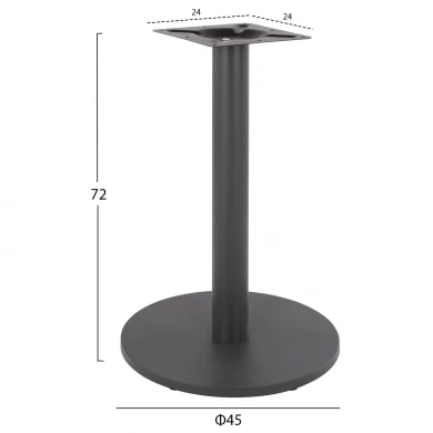 ΒΑΣΗ ΜΕΤΑΛΛΙΚΗ ΓΚΡΙ Φ45Χ72Υεκ. ΜΕ ΡΕΓΟΥΛΑΤΟΡΟΥΣ HM419.20