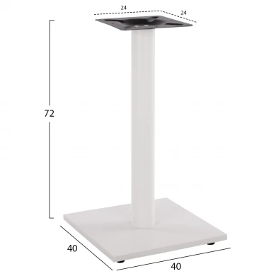 ΒΑΣΗ ΜΕΤΑΛΛΙΚΗ ΛΕΥΚΗ ΜΑΤ 40Χ40Χ72Υεκ. ΜΕ ΡΕΓΟΥΛΑΤΟΡΟΥΣ HM421.12