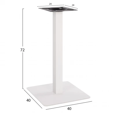 ΒΑΣΗ ΜΕΤΑΛΛΙΚΗ ΛΕΥΚΗ ΜΑΤ 40X40X72Υεκ. HM414.12