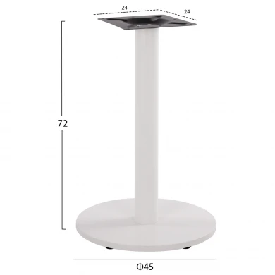 ΒΑΣΗ ΜΕΤΑΛΛΙΚΗ ΛΕΥΚΗ ΜΑΤ Φ45x72Υεκ. ΜΕ ΡΕΓΟΥΛΑΤΟΡΟΥΣ HM419.12