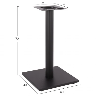 ΒΑΣΗ ΜΕΤΑΛΛΙΚΗ ΜΑΥΡΗ ΜΑΤ 40Χ40Χ72Υεκ. ΜΕ ΡΕΓΟΥΛΑΤΟΡΟΥΣ HM421.11