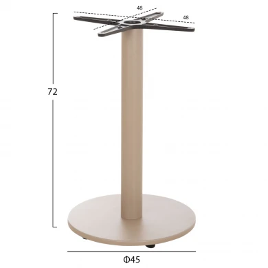 ΒΑΣΗ ΤΡΑΠΕΖΙΟΥ ΑΛΟΥΜΙΝΙΟΥ ΣΤΡΟΓΓΥΛΗ ΚΑΠΟΥΤΣΙΝΟ HM476.25 ΣΤΑΥΡΟΣ 48Χ48εκ Φ45Χ72Υεκ.