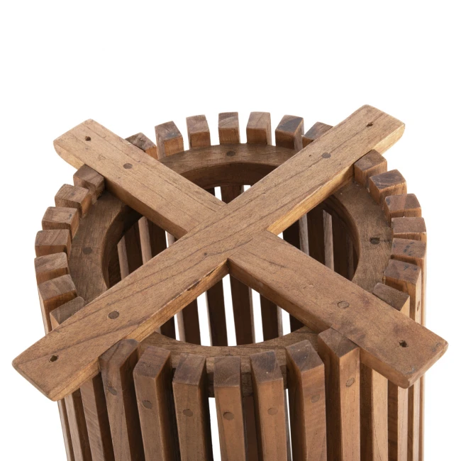 ΒΑΣΗ ΤΡΑΠΕΖΙΟΥ ΕΣΩΤ.ΧΩΡΟΥ ΣΤΡΟΓΓΥΛΗ FRANTZ HM9459.11 MINDI ΞΥΛΟ ΣΕ ΦΥΣΙΚΟ Φ45x73Yεκ.