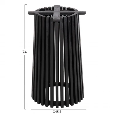 ΒΑΣΗ ΤΡΑΠΕΖΙΟΥ ΕΣΩΤ.ΧΩΡΟΥ ΣΤΡΟΓΓΥΛΗ FRANTZ HM9459.12 MINDI ΞΥΛΟ ΣΕ ΜΑΥΡΟ ΧΡΩΜΑ Φ45x74Yεκ.