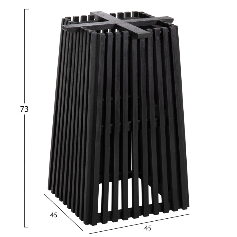 ΒΑΣΗ ΤΡΑΠΕΖΙΟΥ ΤΕΤΡΑΓΩΝΗ FRANTZ HM9460.12 ΞΥΛΟ MINDI ΣΕ ΜΑΥΡΟ 60x60x75Y εκ.