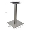 ΒΑΣΗ ΤΡΑΠΕΖΙΟΥ INOX HM421 ΜΕ ΡΕΓΟΥΛΑΤΟΡΟΥΣ 40x40x72Y εκ.