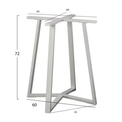 ΒΑΣΗ ΤΡΑΠΕΖΙΟΥ ΛΕΥΚΗ ΜΕΤΑΛΛΙΚΗ HM470.02 60x60x72 εκ.