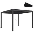 ΒΙΟΚΛΙΜΑΤΙΚΗ ΠΕΡΓΚΟΛΑ ΑΛΟΥΜΙΝΙΟΥ DOMECIL HM6611.01 ΜΕ ΜΕΤΑΛ. ΠΕΡΣΙΔΕΣ--300x300x240Υ