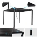 ΒΙΟΚΛΙΜΑΤΙΚΗ ΠΕΡΓΚΟΛΑ ΑΛΟΥΜΙΝΙΟΥ DOMECIL HM6611.01 ΜΕ ΜΕΤΑΛ. ΠΕΡΣΙΔΕΣ--300x300x240Υ