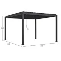 ΒΙΟΚΛΙΜΑΤΙΚΗ ΠΕΡΓΚΟΛΑ ΑΛΟΥΜΙΝΙΟΥ DOMECIL HM6612.01 ΜΕ ΜΕΤΑΛ. ΠΕΡΣΙΔΕΣ--300x400x240Υ