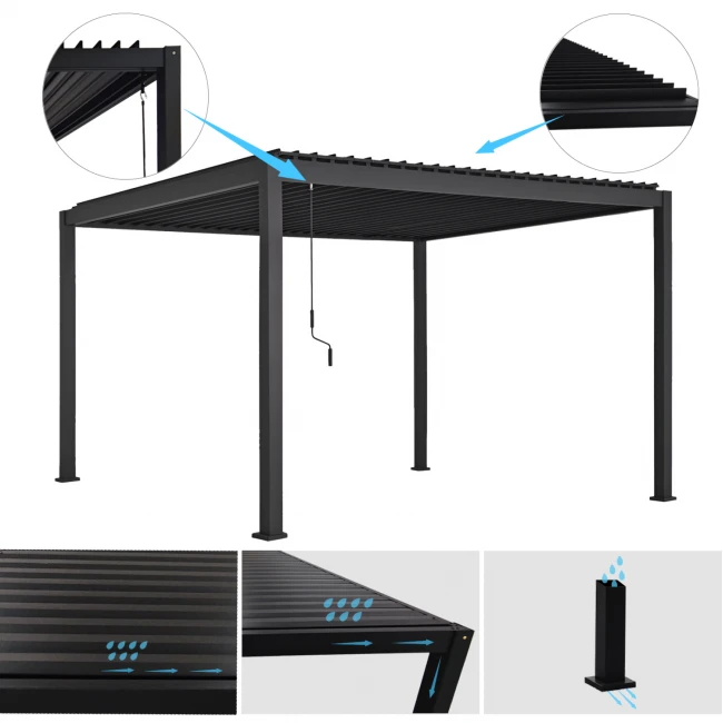 ΒΙΟΚΛΙΜΑΤΙΚΗ ΠΕΡΓΚΟΛΑ ΑΛΟΥΜΙΝΙΟΥ DOMECIL HM6612.01 ΜΕ ΜΕΤΑΛ. ΠΕΡΣΙΔΕΣ--300x400x240Υ