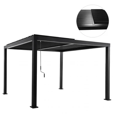 ΒΙΟΚΛΙΜΑΤΙΚΗ ΠΕΡΓΚΟΛΑ ΑΛΟΥΜΙΝΙΟΥ PREMIUM FRANIO HM6609.01 ΜΑΥΡΟ 300x300x240Υ