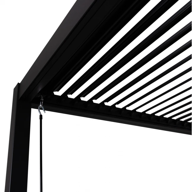 ΒΙΟΚΛΙΜΑΤΙΚΗ ΠΕΡΓΚΟΛΑ ΑΛΟΥΜΙΝΙΟΥ PREMIUM FRANIO HM6609.01 ΜΑΥΡΟ 300x300x240Υ