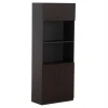 ΒΙΒΛΙΟΘΗΚΗ ΓΡΑΦΕΙΟΥ ΕΠΑΓΓΕΛΜΑΤΙΚΗ ROSEWOOD HM2089 ΜΕΛΑΜΙΝΗ ΓΚΡΙ-WENGE 80Χ40Χ200Υεκ.