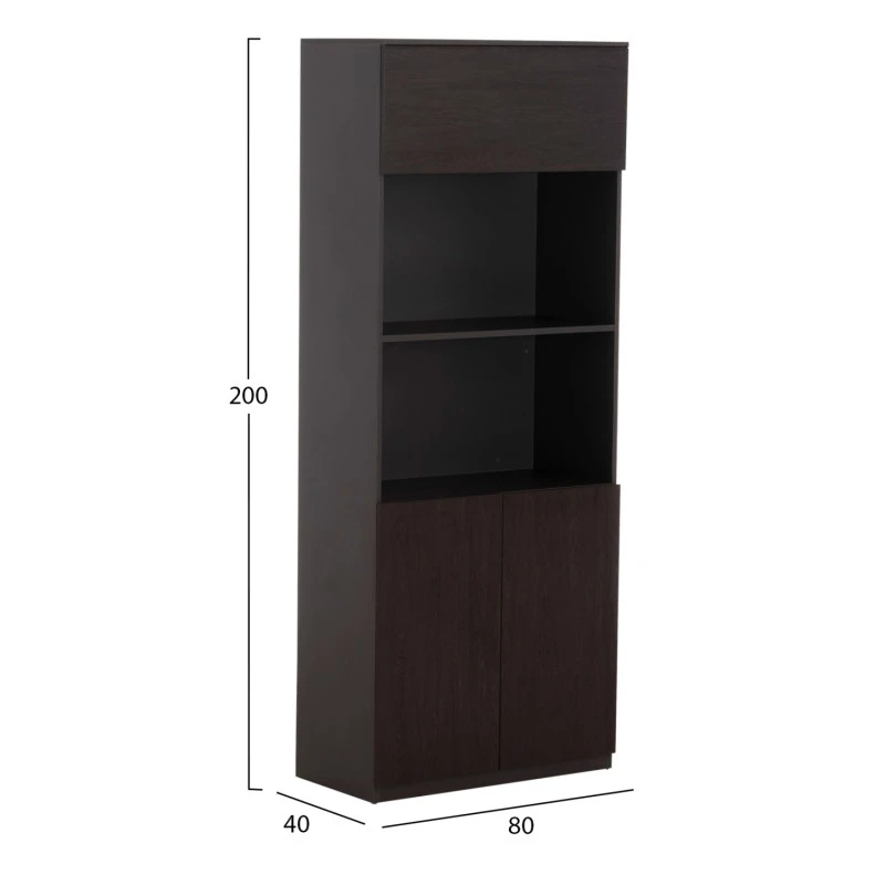 ΒΙΒΛΙΟΘΗΚΗ ΓΡΑΦΕΙΟΥ ΕΠΑΓΓΕΛΜΑΤΙΚΗ ROSEWOOD HM2089 80Χ40Χ200Υ εκ.