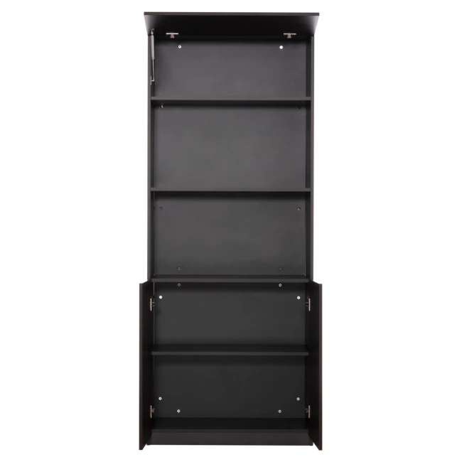 ΒΙΒΛΙΟΘΗΚΗ ΓΡΑΦΕΙΟΥ ΕΠΑΓΓΕΛΜΑΤΙΚΗ ROSEWOOD HM2089 ΜΕΛΑΜΙΝΗ ΓΚΡΙ-WENGE 80Χ40Χ200Υεκ.