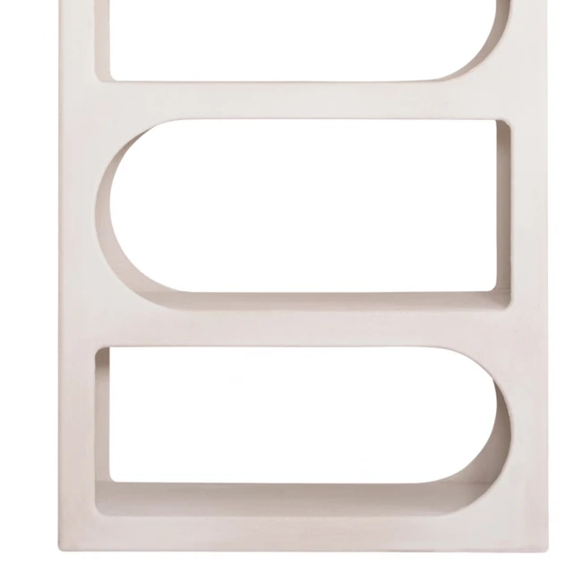 ΒΙΒΛΙΟΘΗΚΗ ΣΕΙΡΑ SANTORINI HM18062 MDF ΣΕ ΥΠΟΛΕΥΚΟ ΧΡΩΜΑ 80x38x180Yεκ.