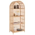 ΒΙΒΛΙΟΘΗΚΗ HM9552 ΑΠΟ ΦΥΣΙΚΟ RATTAN ΣΕ ΦΥΣΙΚΟ ΧΡΩΜΑ 80x40x182Υεκ.