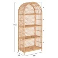 ΒΙΒΛΙΟΘΗΚΗ HM9552 ΑΠΟ ΦΥΣΙΚΟ RATTAN ΣΕ ΦΥΣΙΚΟ ΧΡΩΜΑ 80x40x182Υεκ.