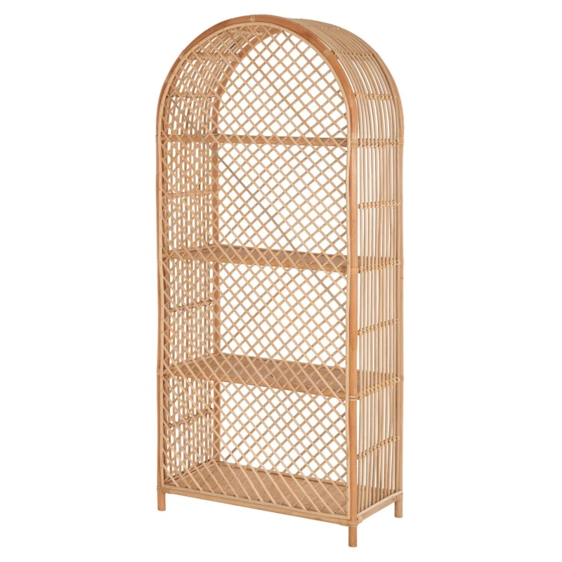 ΒΙΒΛΙΟΘΗΚΗ HM9552 ΑΠΟ ΦΥΣΙΚΟ RATTAN ΣΕ ΦΥΣΙΚΟ ΧΡΩΜΑ 80x40x182Υεκ.