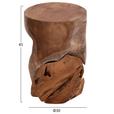 ΒΟΗΘΗΤΙΚΟ ΣΚΑΜΠΟ/ΤΡΑΠΕΖΑΚΙ STOMP HM9350.11 ΞΥΛΟ TEAK-ΦΥΣΙΚΟ Φ30x45Υεκ.