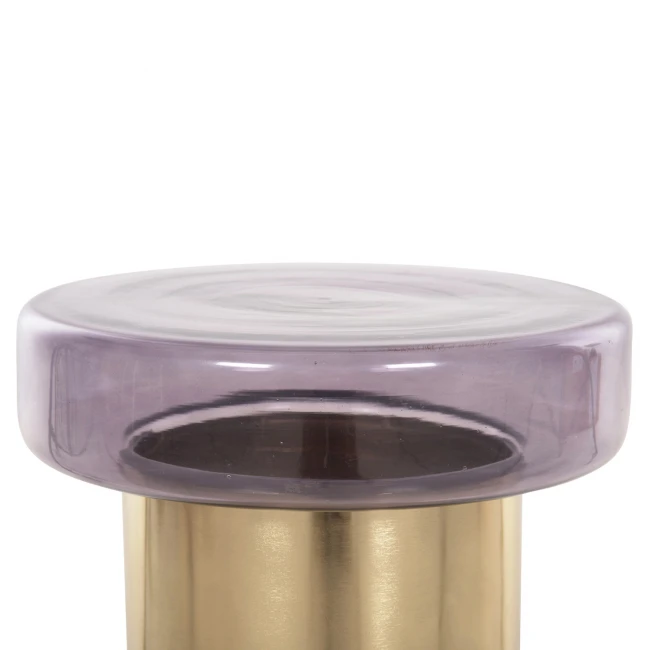 ΒΟΗΘΗΤΙΚΟ ΤΡΑΠΕΖΑΚΙ CARMO HM9728 ΜΩΒ ΓΥΑΛΙ-ΧΡΥΣΟ ΜΕΤΑΛΛΟ Φ39Χ54Υεκ