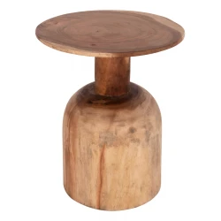 ΒΟΗΘΗΤΙΚΟ ΤΡΑΠΕΖΑΚΙ PUMBE HM9891.11 ΞΥΛΟ SUAR ΣΕ ΦΥΣΙΚΟ ΧΡΩΜΑ Φ40x50Υεκ