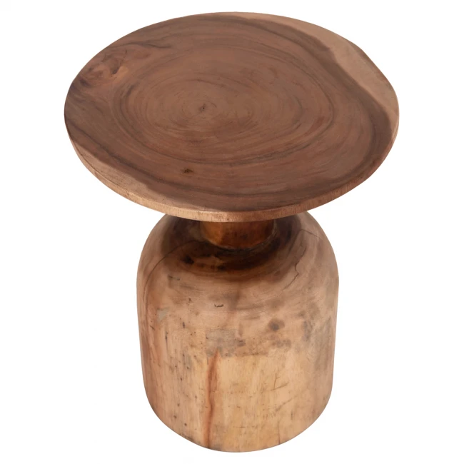 ΒΟΗΘΗΤΙΚΟ ΤΡΑΠΕΖΑΚΙ PUMBE HM9891.11 ΞΥΛΟ SUAR ΣΕ ΦΥΣΙΚΟ ΧΡΩΜΑ Φ40x50Υεκ