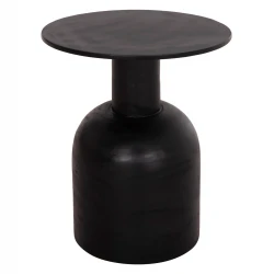 ΒΟΗΘΗΤΙΚΟ ΤΡΑΠΕΖΑΚΙ PUMBE HM9891.12 ΞΥΛΟ SUAR ΣΕ ΜΑΥΡΟ ΧΡΩΜΑ Φ40x50Υεκ