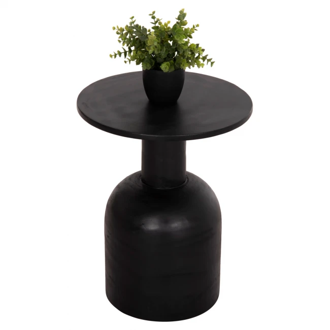 ΒΟΗΘΗΤΙΚΟ ΤΡΑΠΕΖΑΚΙ PUMBE HM9891.12 ΞΥΛΟ SUAR ΣΕ ΜΑΥΡΟ ΧΡΩΜΑ Φ40x50Υεκ