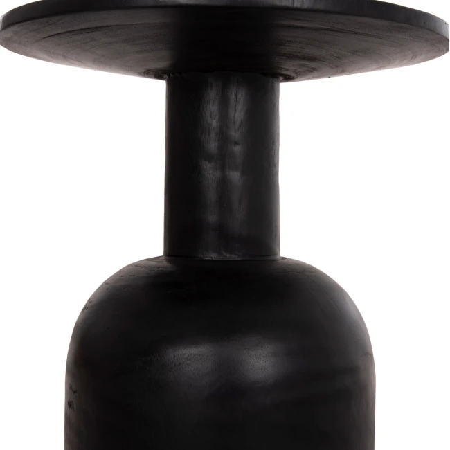 ΒΟΗΘΗΤΙΚΟ ΤΡΑΠΕΖΑΚΙ PUMBE HM9891.12 ΞΥΛΟ SUAR ΣΕ ΜΑΥΡΟ ΧΡΩΜΑ Φ40x50Υεκ