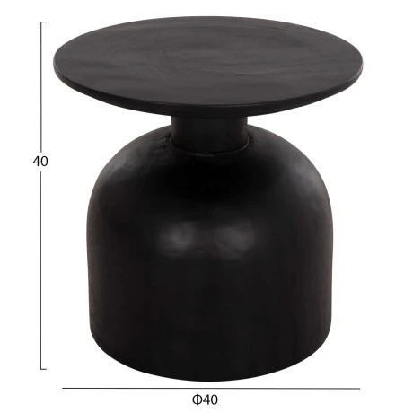 ΒΟΗΘΗΤΙΚΟ ΤΡΑΠΕΖΑΚΙ PUMBE-s HM9892.12 ΞΥΛΟ SUAR--ΜΑΥΡΟ Φ40x40Υεκ