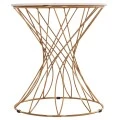 ΒΟΗΘΗΤΙΚΟ ΤΡΑΠΕΖΑΚΙ RUDY HM18037.01 ΚΕΡΑΜΙΚΟ TOP ΛΕΥΚΟ-ΜΕΤΑΛΛΟ ΧΡΥΣΟ Φ45x48,5Υεκ.