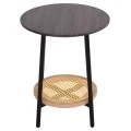 ΒΟΗΘΗΤΙΚΟ ΤΡΑΠΕΖAKI SEWELL HM18034 MDF ΣΕ ZEBRANO-ΜΕΤΑΛΛΙΚΑ ΠΟΔΙΑ-WICKER Φ45x55Υεκ