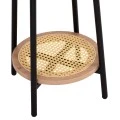 ΒΟΗΘΗΤΙΚΟ ΤΡΑΠΕΖAKI SEWELL HM18034 MDF ΣΕ ZEBRANO-ΜΕΤΑΛΛΙΚΑ ΠΟΔΙΑ-WICKER Φ45x55Υεκ