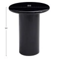 ΒΟΗΘΗΤΙΚΟ ΤΡΑΠΕΖΑΚΙ SOLNA HM18455.02 MDF ΣΕ GLOSSY ΜΑΥΡΟ Φ50x59Υεκ