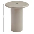 ΒΟΗΘΗΤΙΚΟ ΤΡΑΠΕΖΑΚΙ SOLNA HM18455.05 MDF ΣΕ GLOSSY TAUPE Φ50x59Υεκ